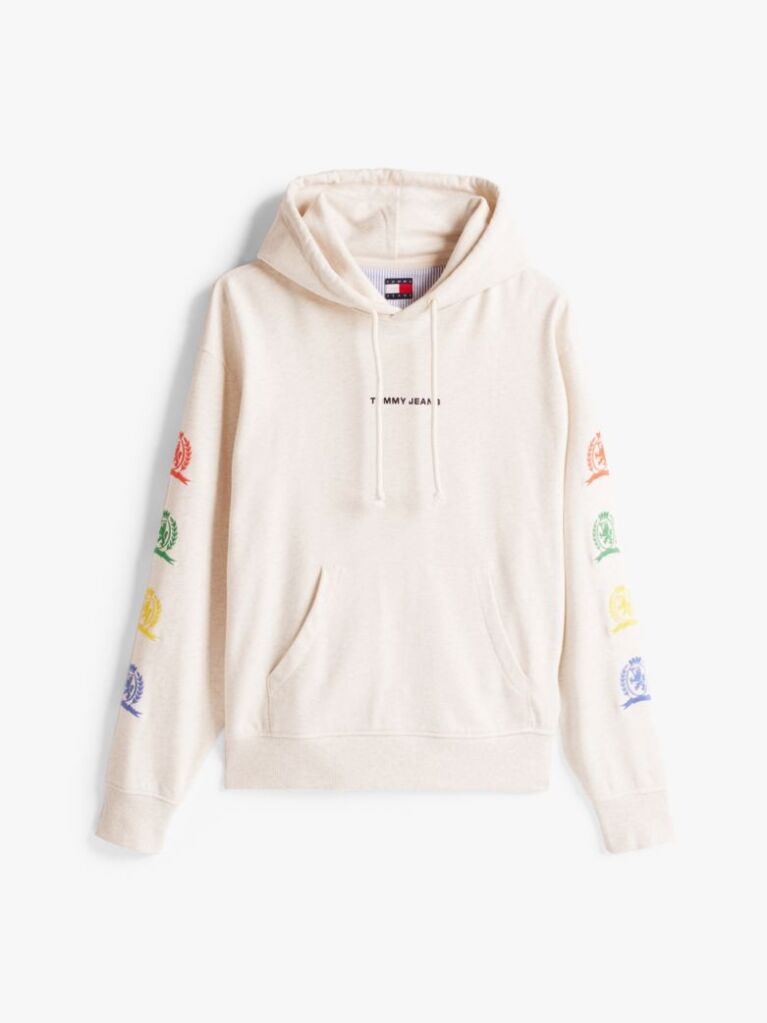 Άσπρο Άνετο Hoody Με Γραφικό Σχέδιο  Άνδρες