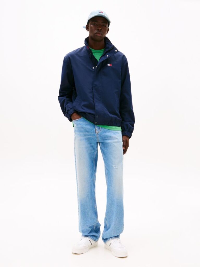 Blue Signature Colour-Blocked Collar Jacket  Men