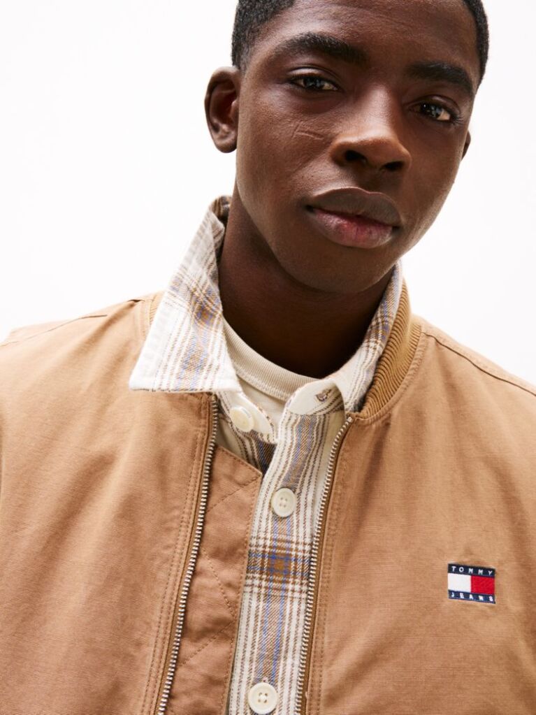 Brown Canvas Zip-Thru Gilet  Men