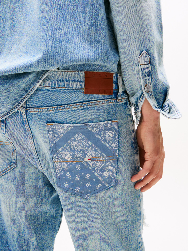 Denim Otis Distressed Straight Leg Jeans  Men