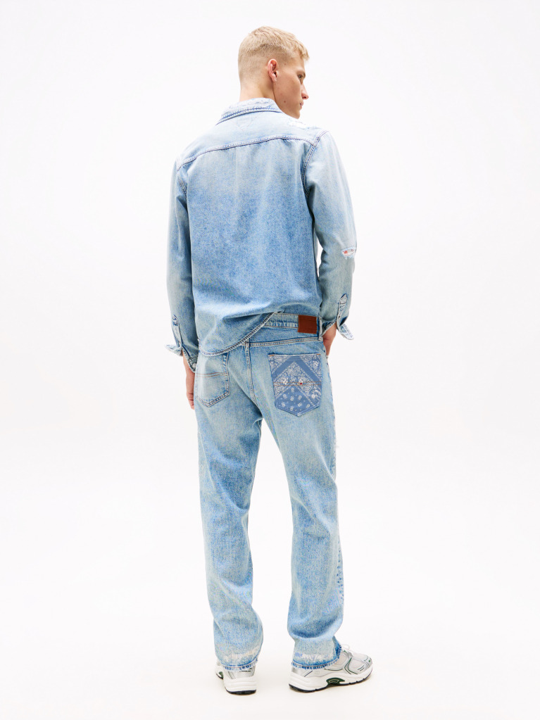 Denim Otis Distressed Straight Leg Jeans  Men