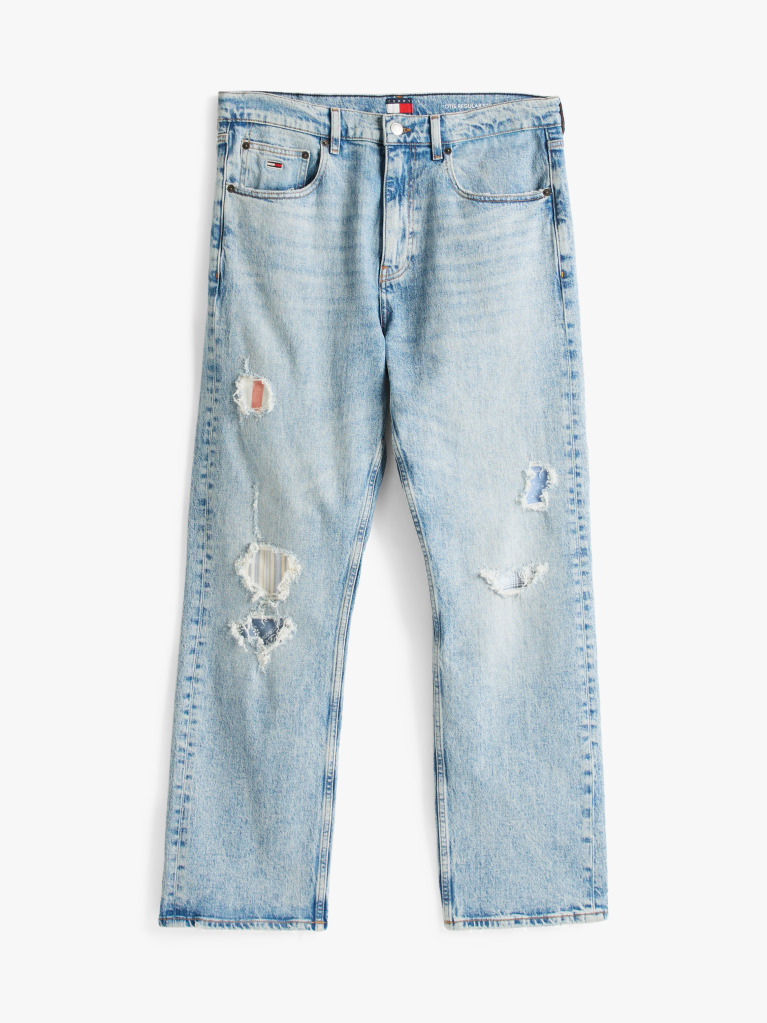 Denim Otis Distressed Straight Leg Jeans  Men