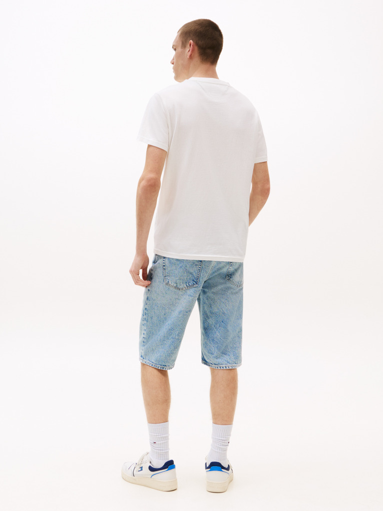 White Stack Logo Slim T-Shirt  Men