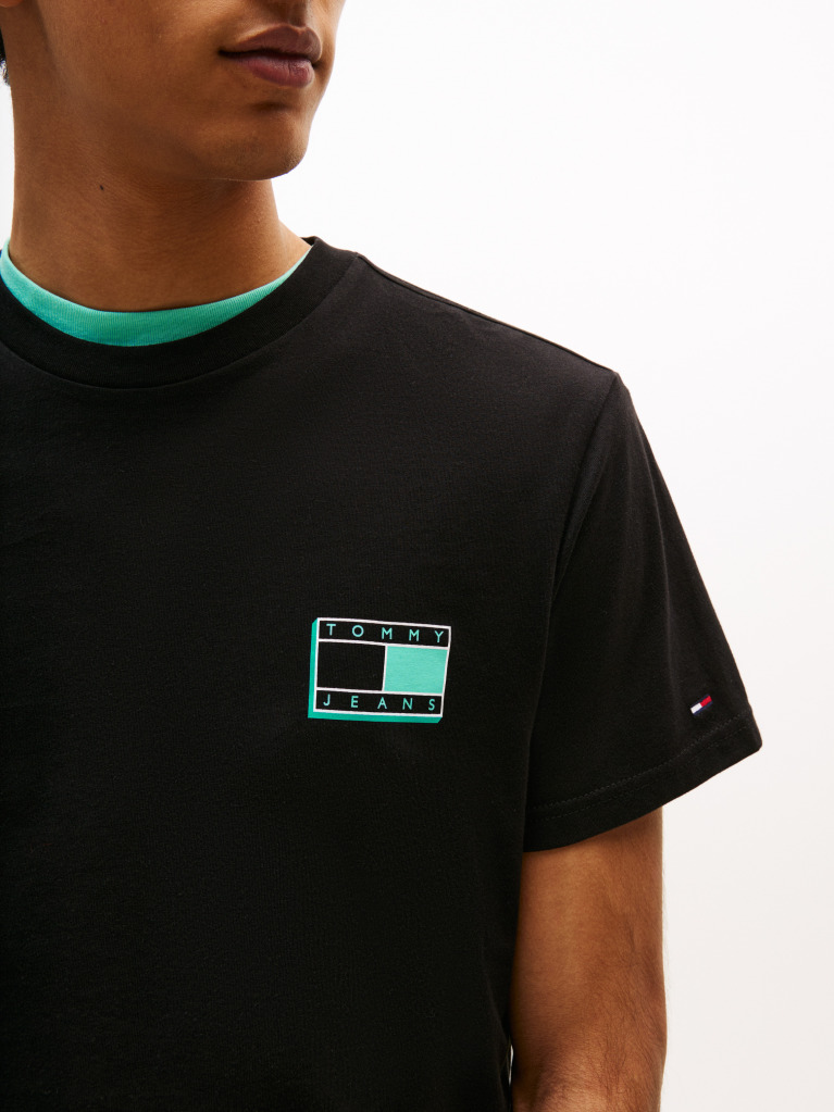 Black Tonal Logo Slim T-Shirt  Men