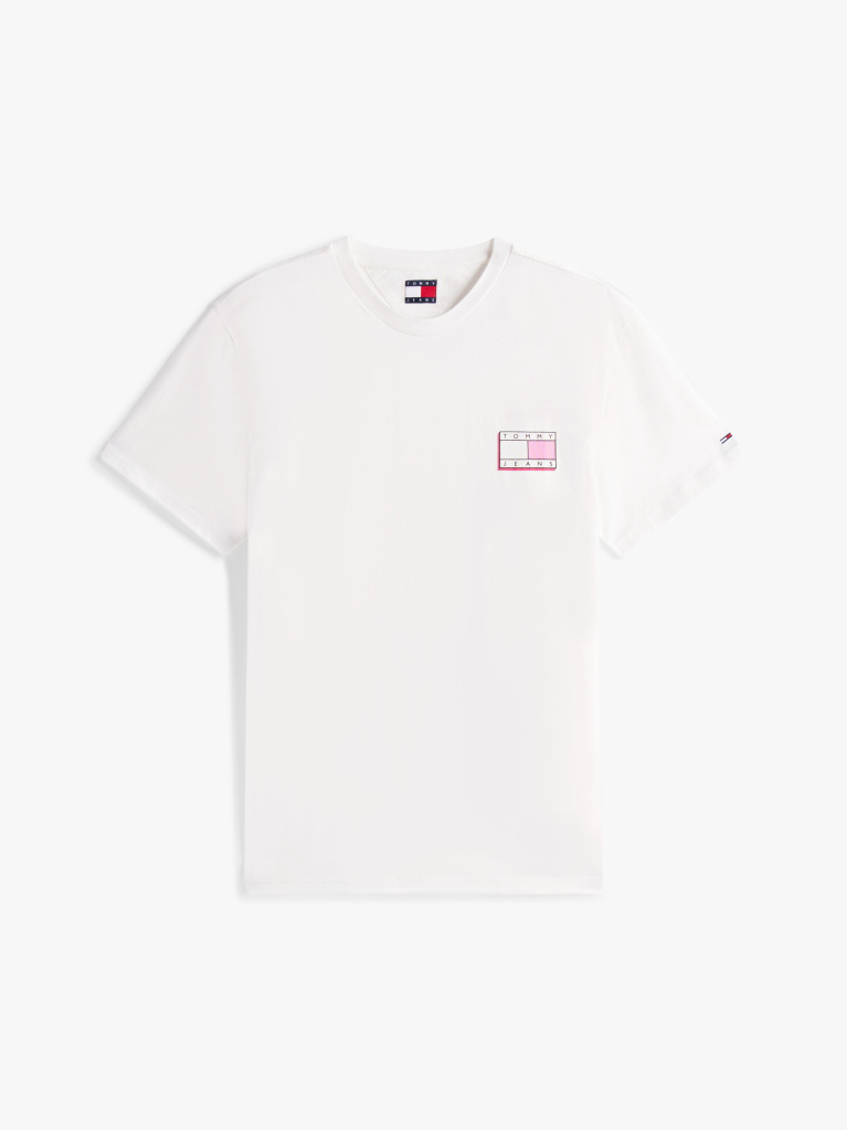 White Tonal Logo Slim T-Shirt  Men