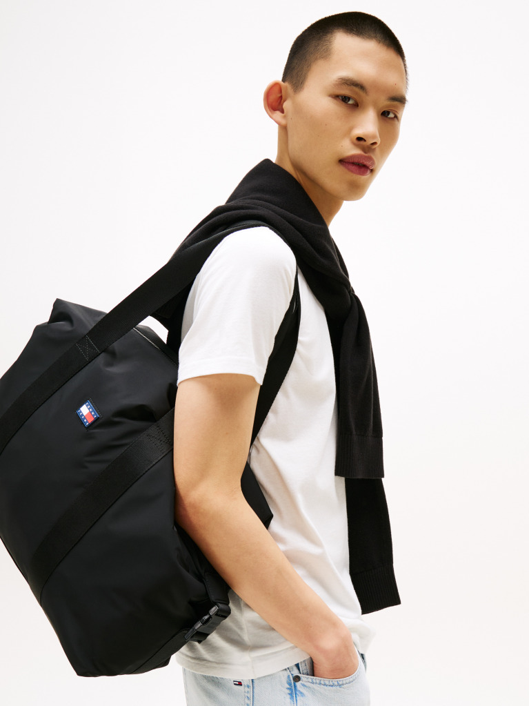 White Stack Logo Back Graphic T-Shirt  Men