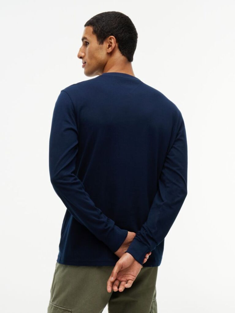 Blue Linear Logo Slim Long-Sleeve T-Shirt  Men