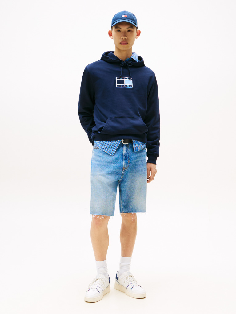 Μπλε Hoody Με Λογότυπο  Άνδρες