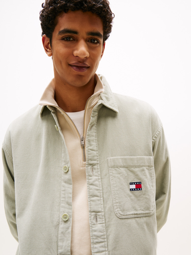 Green Brick Cord Overshirt  Men