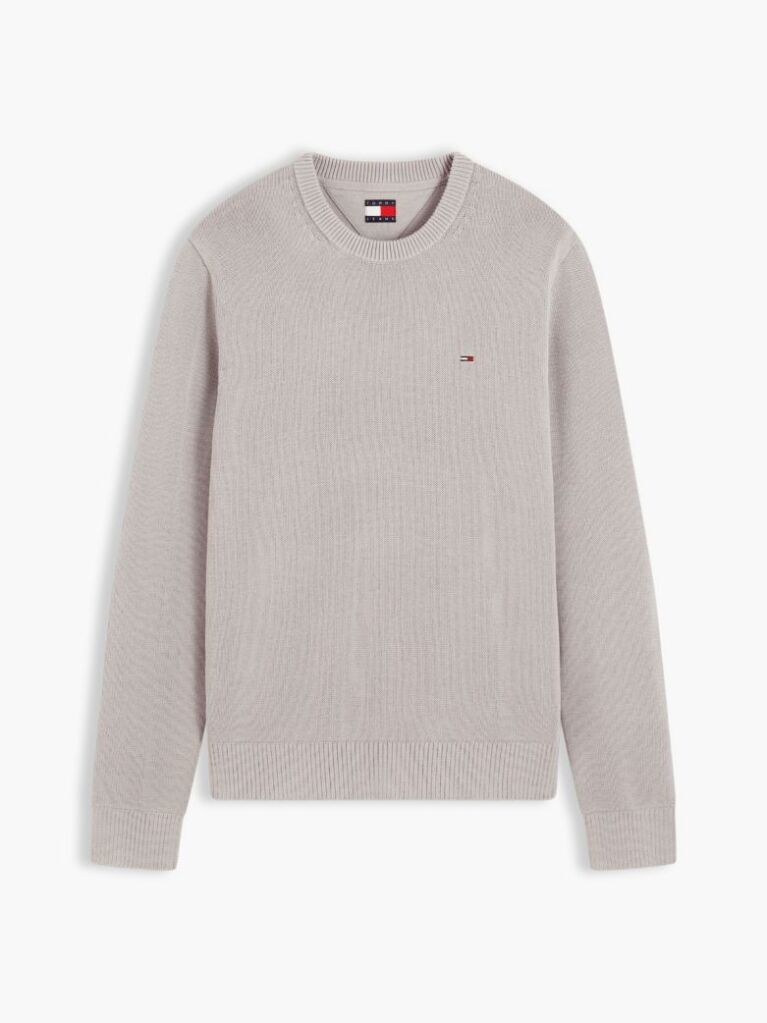 Brown Crew Neck Slim Jumper  Men