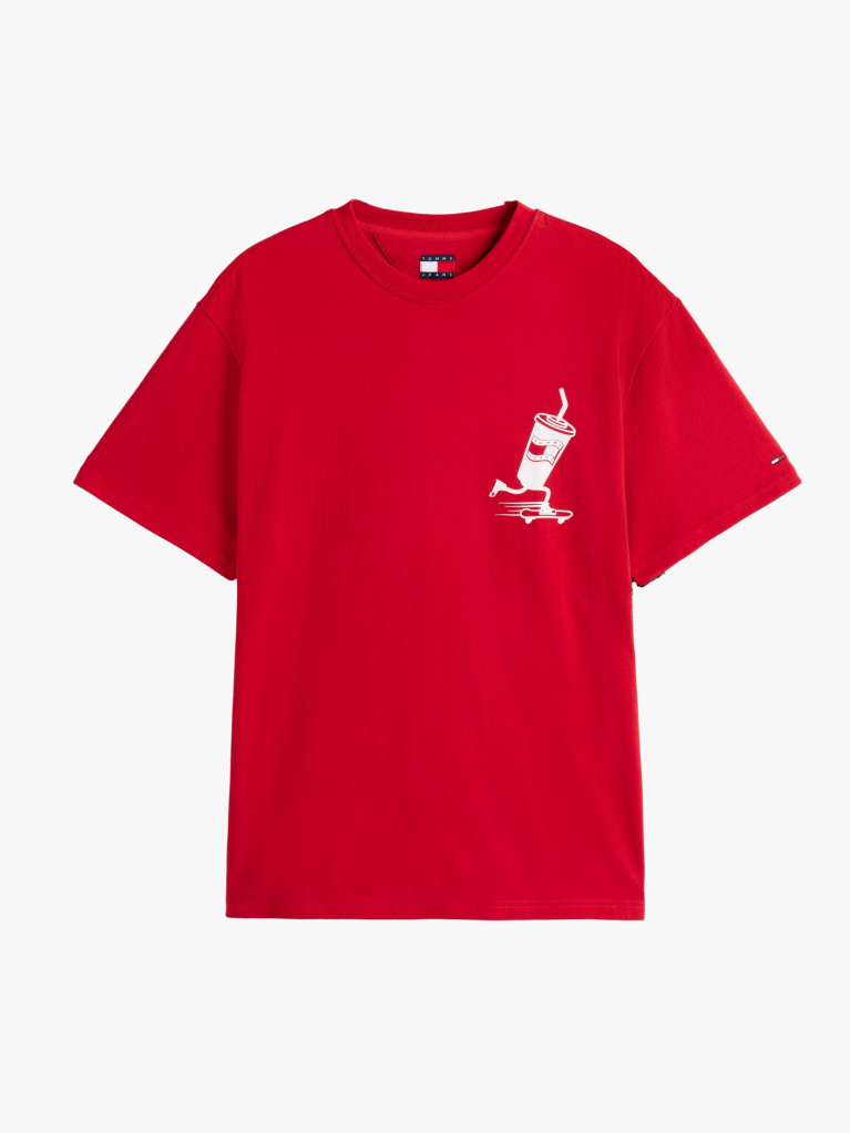 Red Back Logo Graphic Relaxed T-Shirt  Men