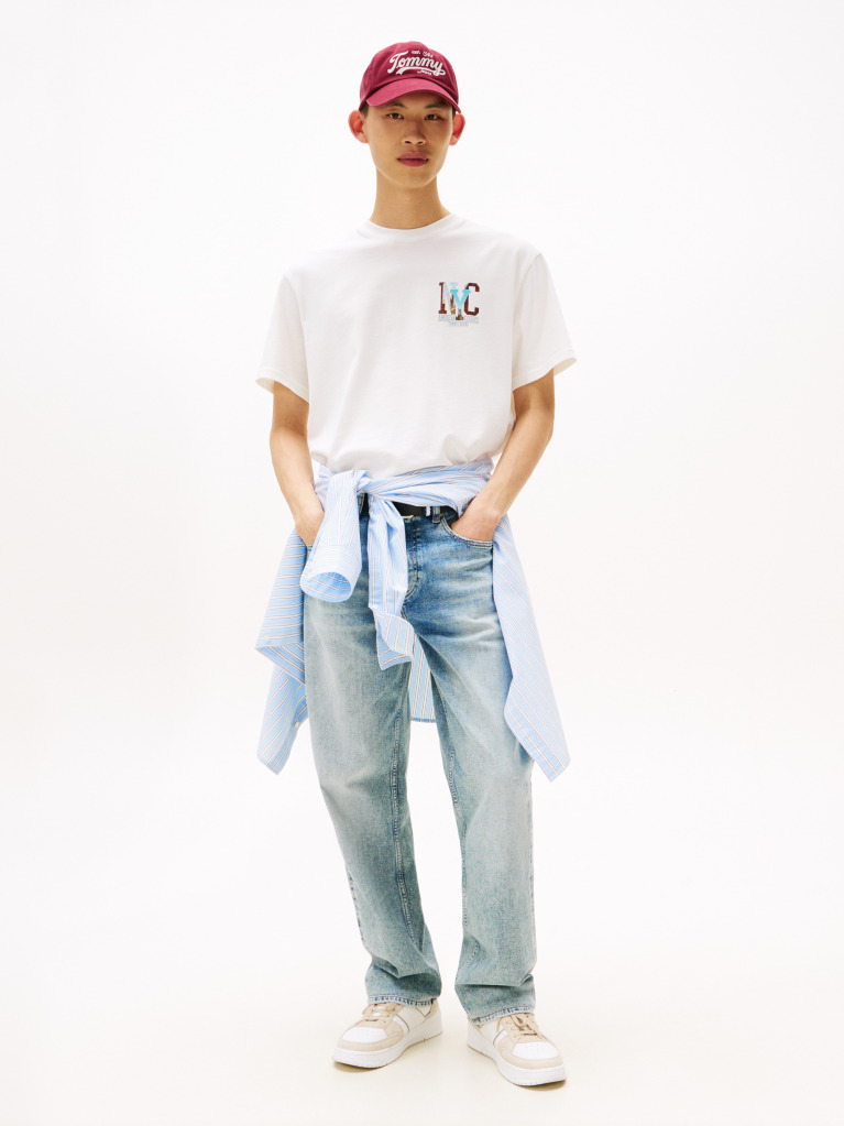 White Back Graphic Relaxed T-Shirt  Men