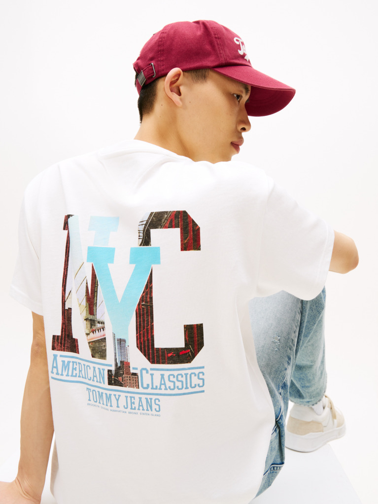 White Back Graphic Relaxed T-Shirt  Men
