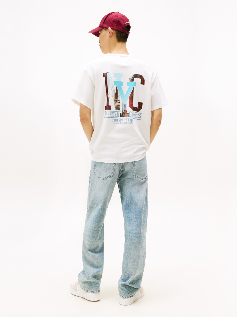 White Back Graphic Relaxed T-Shirt  Men