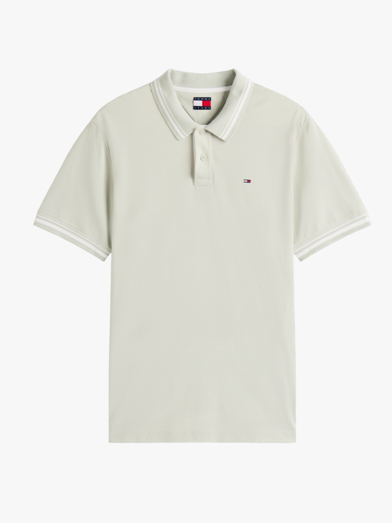 Green Tipped Regular Fit Polo Shirt  Men