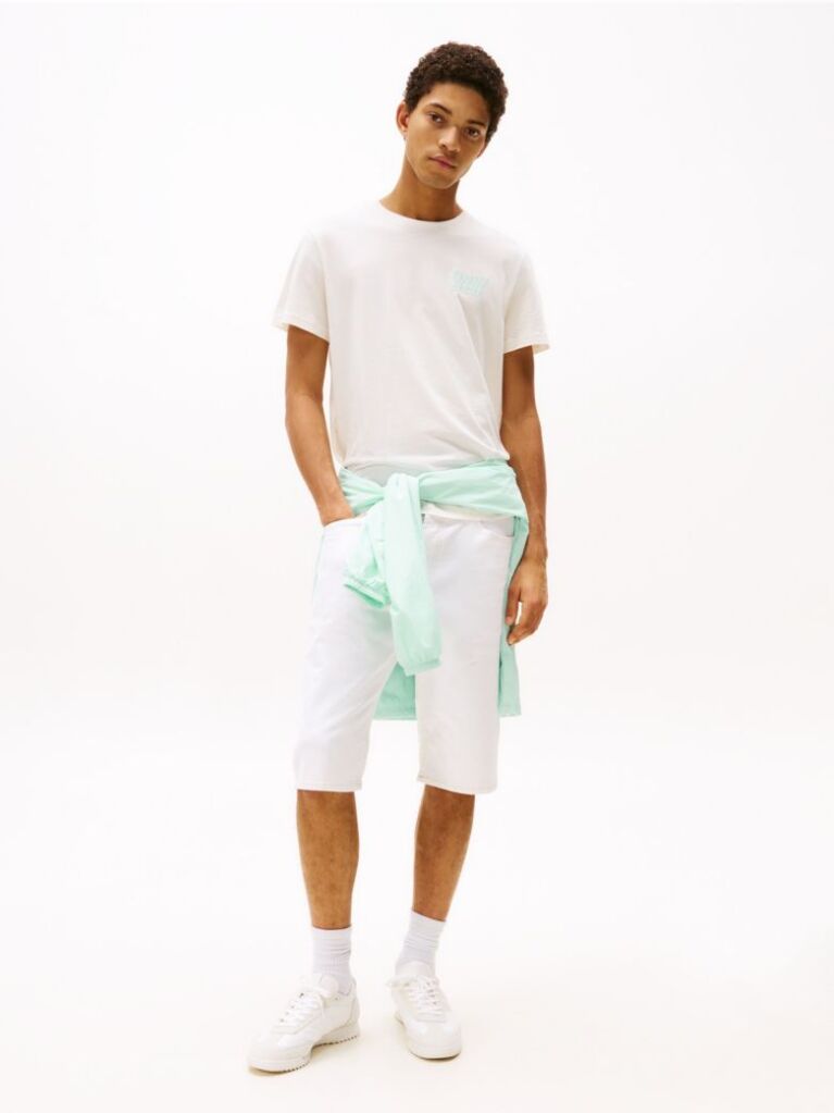 White Bubble Logo Slim T-Shirt  Men