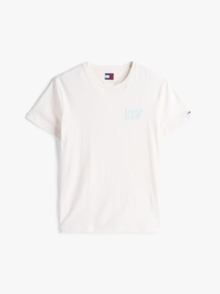 White Bubble Logo Slim T-Shirt  Men