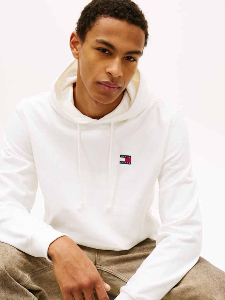 Άσπρο Hoody Με Ετικέτα Tommy  Άνδρες