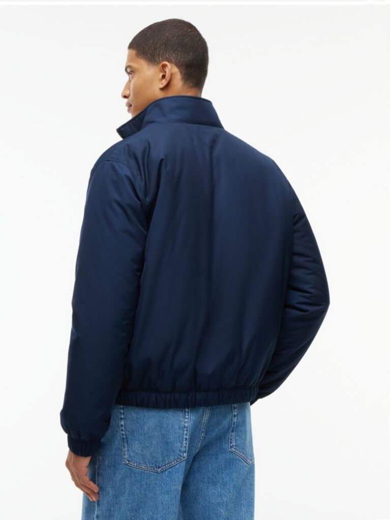 Blue Water Repellent Relaxed Padded Jacket  Men