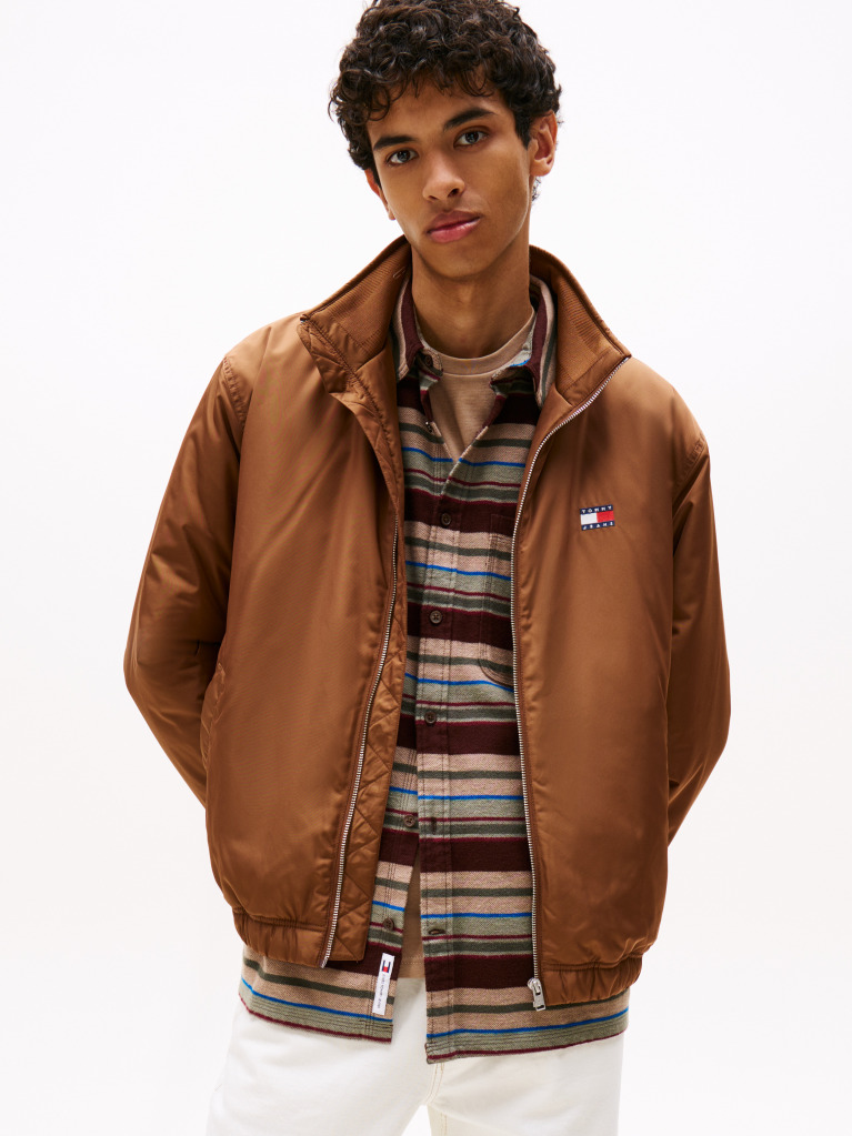 Brown Water Repellent Relaxed Padded Jacket  Men