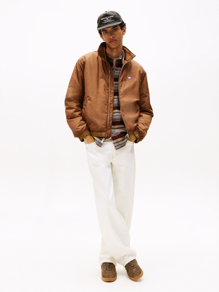 Brown Water Repellent Relaxed Padded Jacket  Men