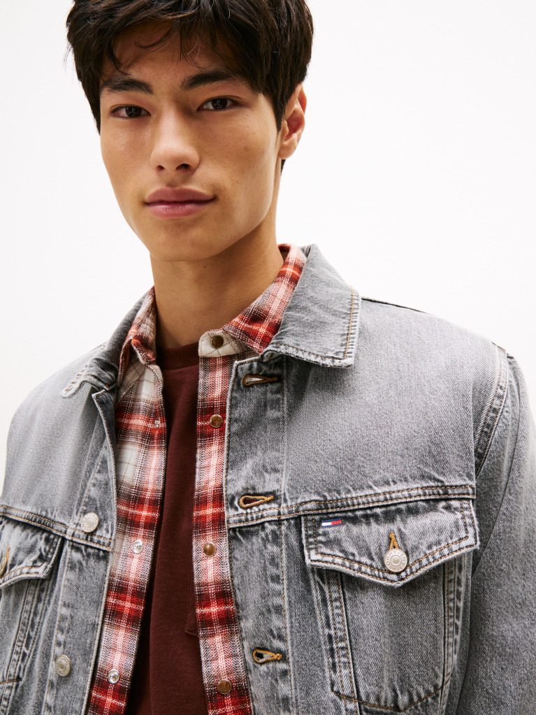 Denim Ryan Back Logo Denim Trucker Jacket  Men