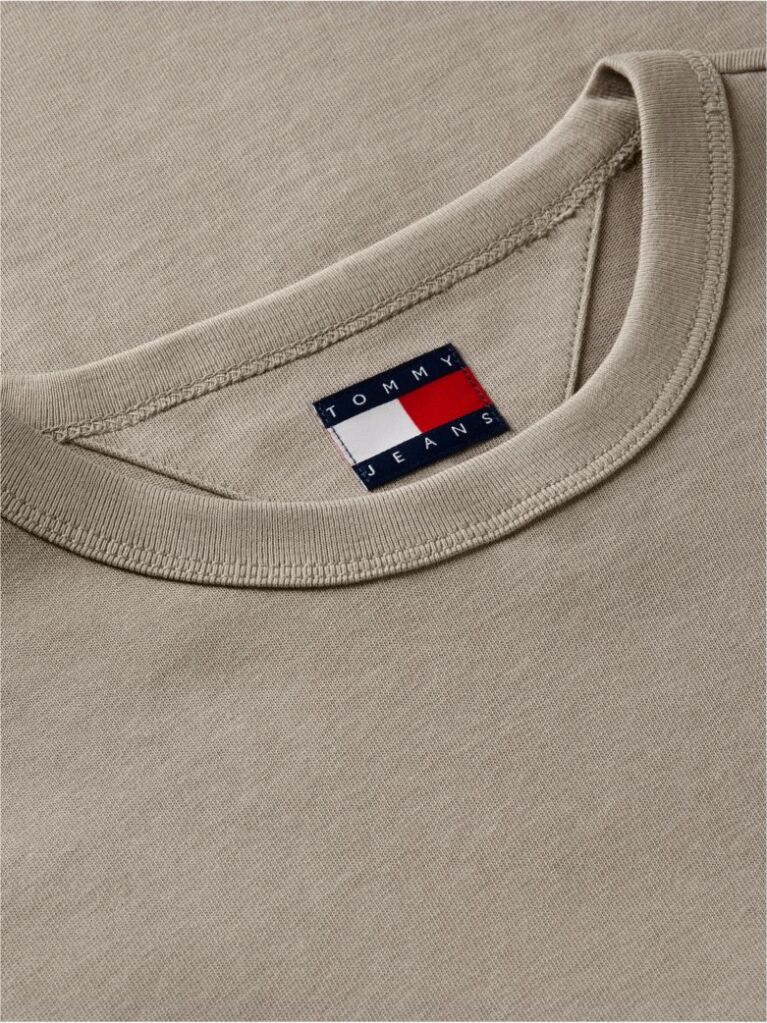 Καφέ Μακρυμάνικο T-Shirt Με Tonal Λογότυπο Tommy  Άνδρες
