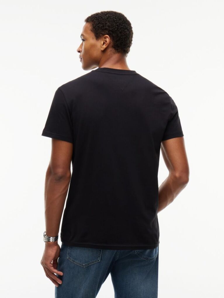 Μαύρο Jersey T-Shirt Με Κλασική Λαιμόκοψη Και Λογότυπο  Άνδρες