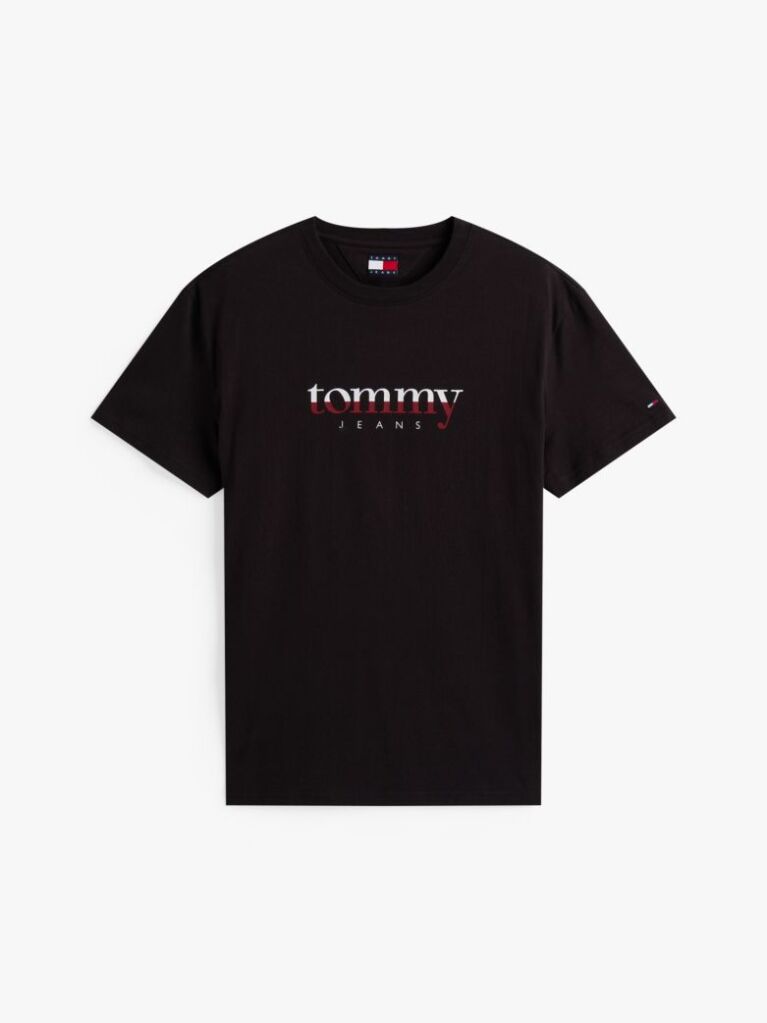 Μαύρο Jersey T-Shirt Με Κλασική Λαιμόκοψη Και Λογότυπο  Άνδρες