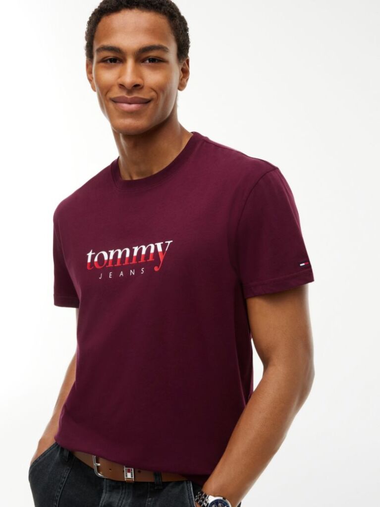 Μωβ Jersey T-Shirt Με Κλασική Λαιμόκοψη Και Λογότυπο  Άνδρες