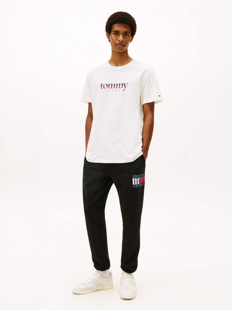 Beige Logo Jersey Crew Neck T-Shirt  Men