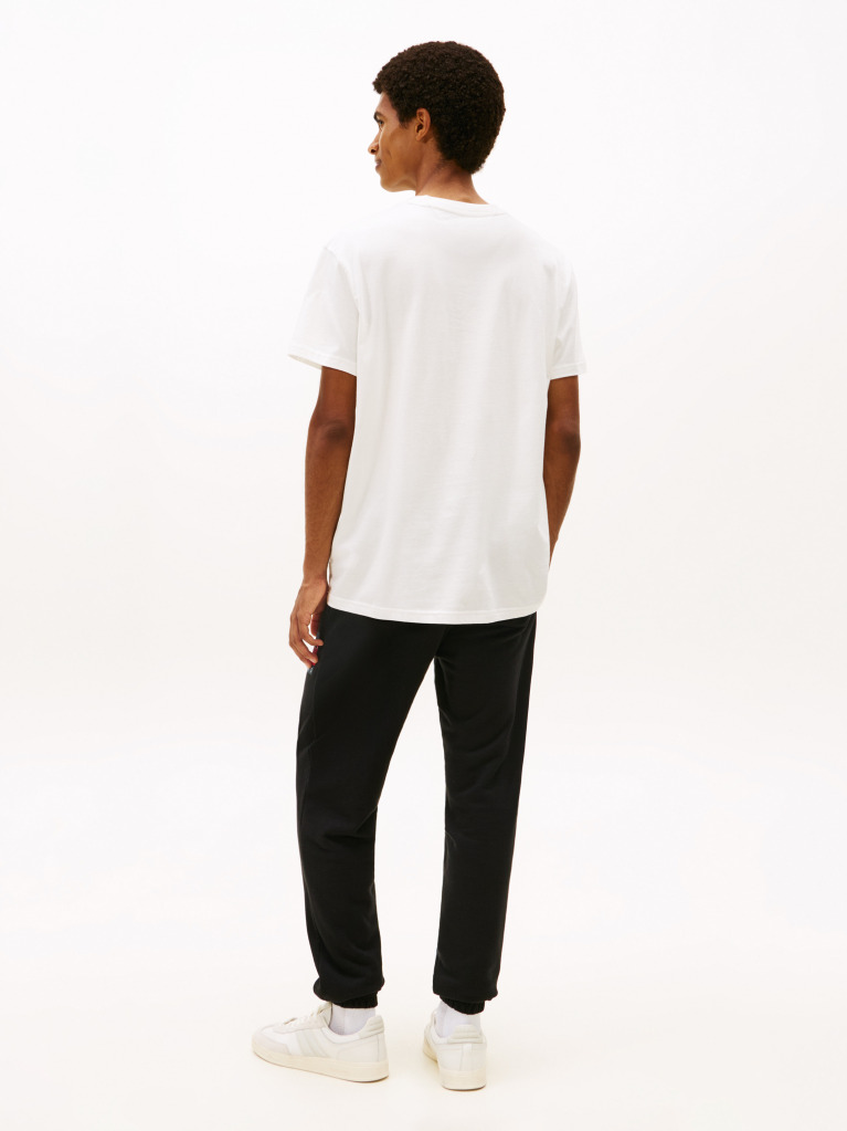 Beige Logo Jersey Crew Neck T-Shirt  Men