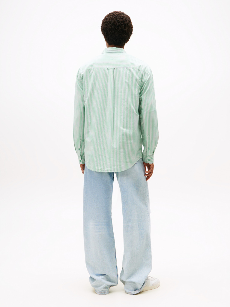 Multi Relaxed Fit Stripe Poplin Shirt  Men