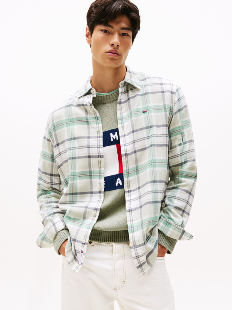 Multi Regular Fit Check Flannel Shirt  Men