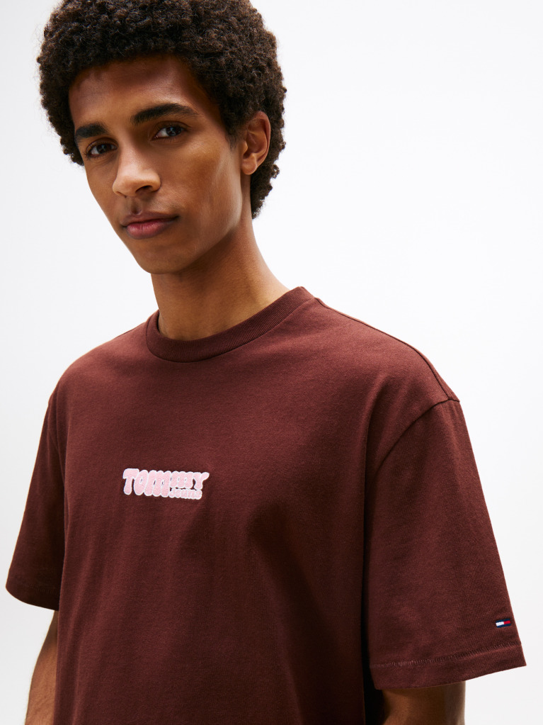 Brown Relaxed Font Play Tee  Men
