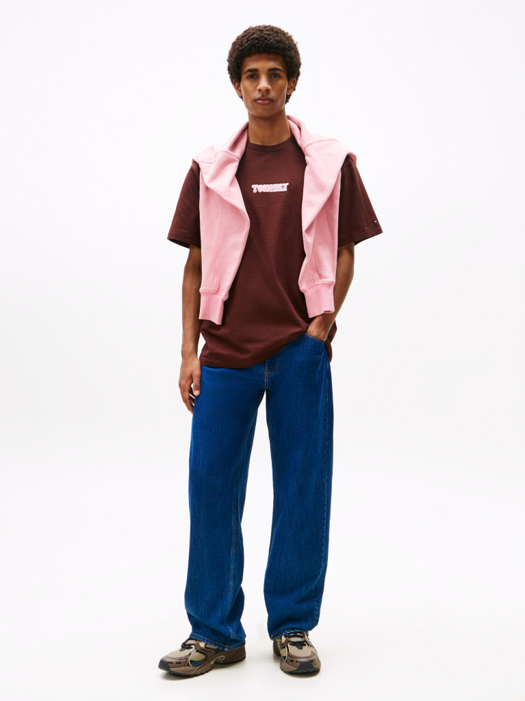 Brown Relaxed Font Play Tee  Men