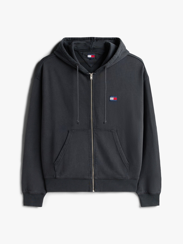 Black 90S New Classics Back Embroidery Logo Hoodie  Men