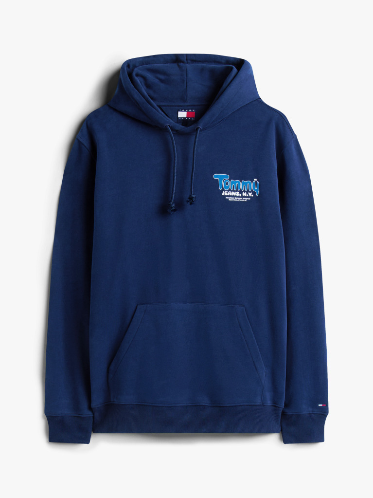 Μπλε Terry Hoody Με Λογότυπο  Άνδρες
