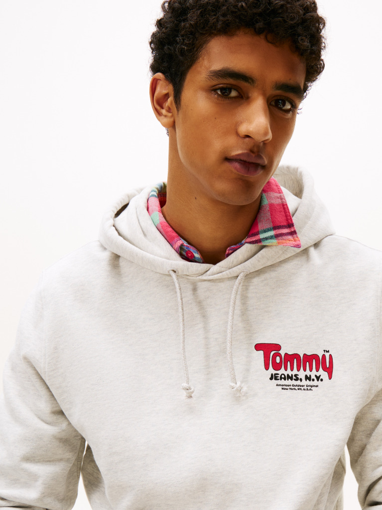Γκρι Terry Hoody Με Λογότυπο  Άνδρες
