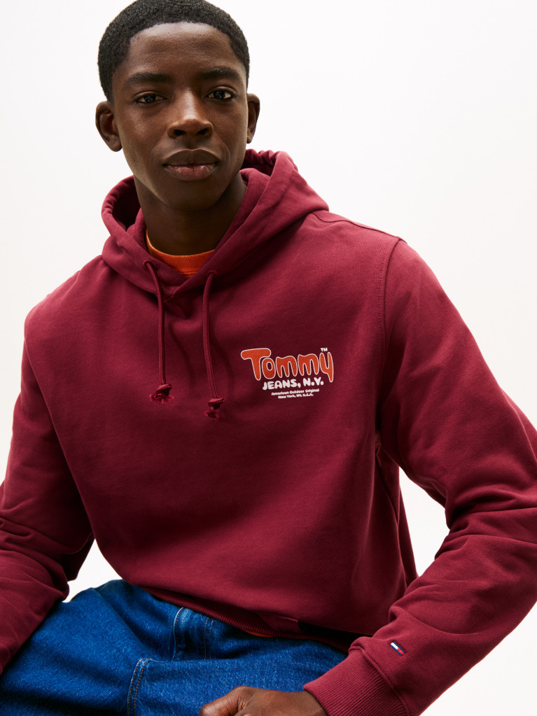 Red Logo Terry Hoody  Men