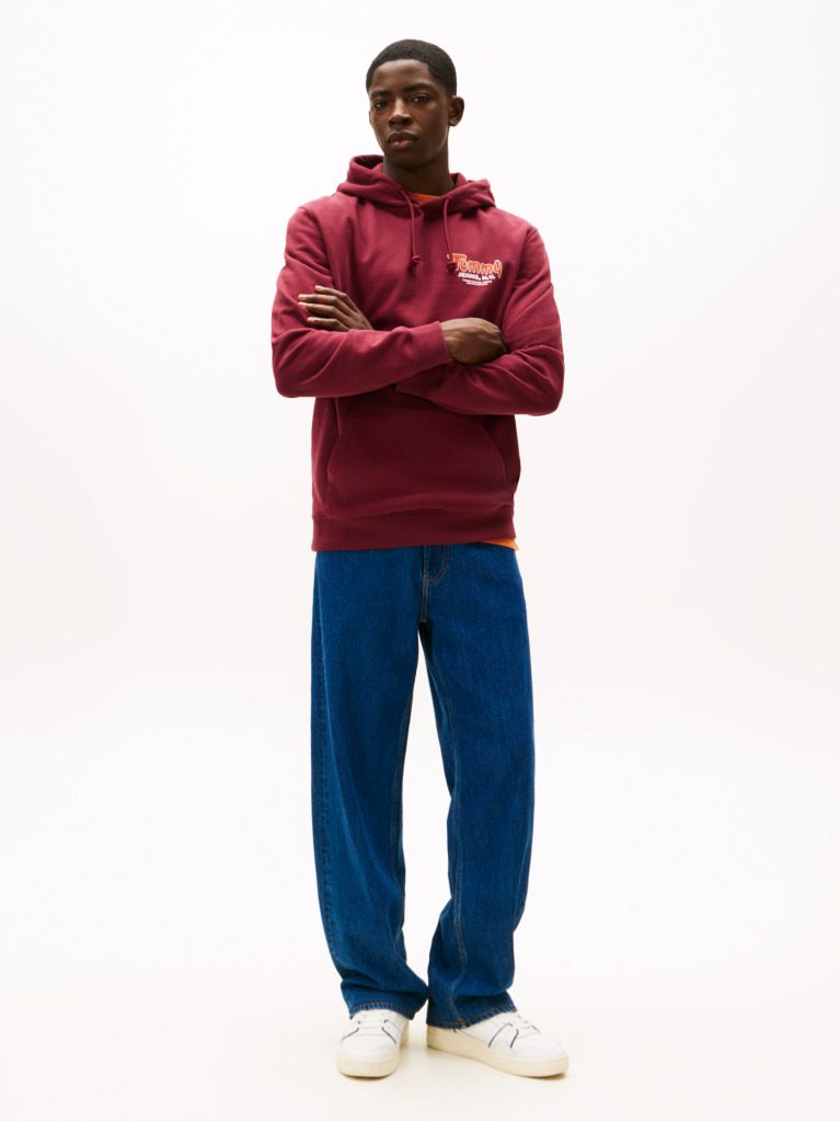 Red Logo Terry Hoody  Men