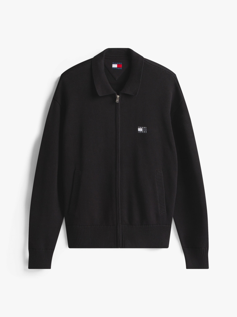 Black Relaxed Zip-Thru Sweatshirt  Men