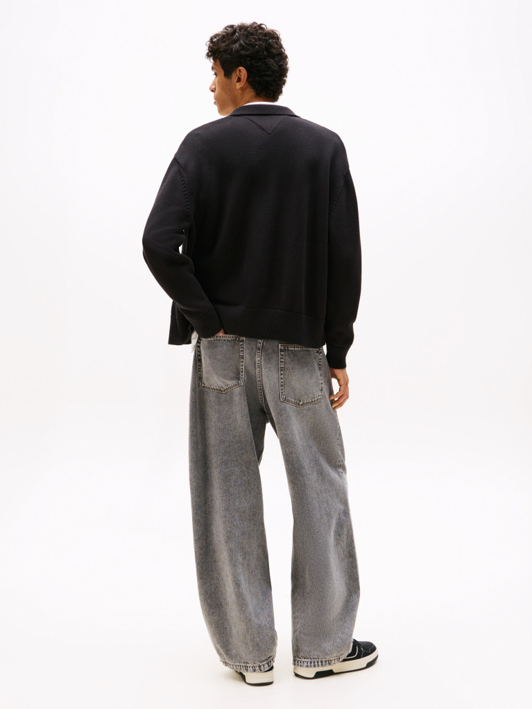 Black Relaxed Zip-Thru Sweatshirt  Men