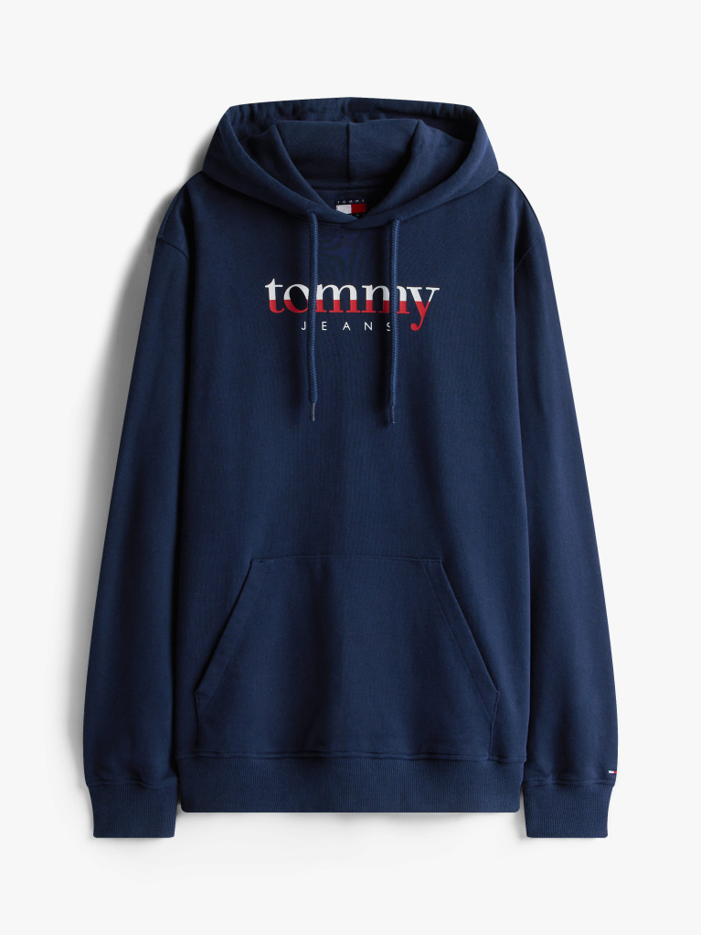Μπλε Terry Hoody Με Λογότυπο Και Κορδόνι  Άνδρες