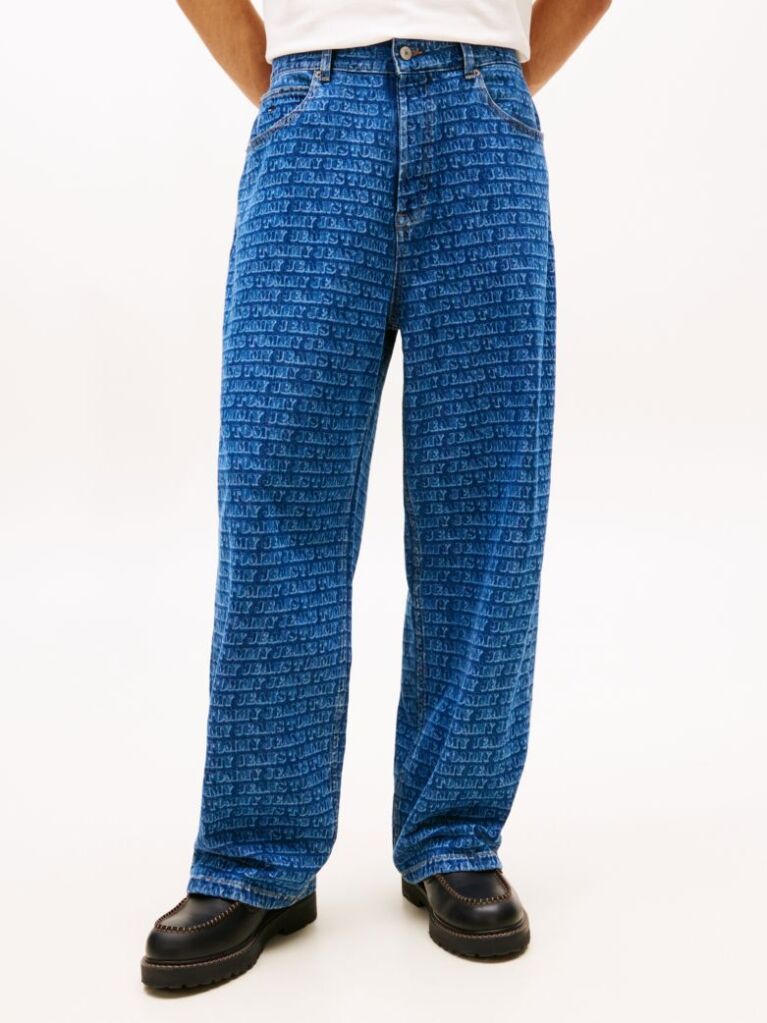 Denim Theo Spell-Out Logo Loose Jeans  Men