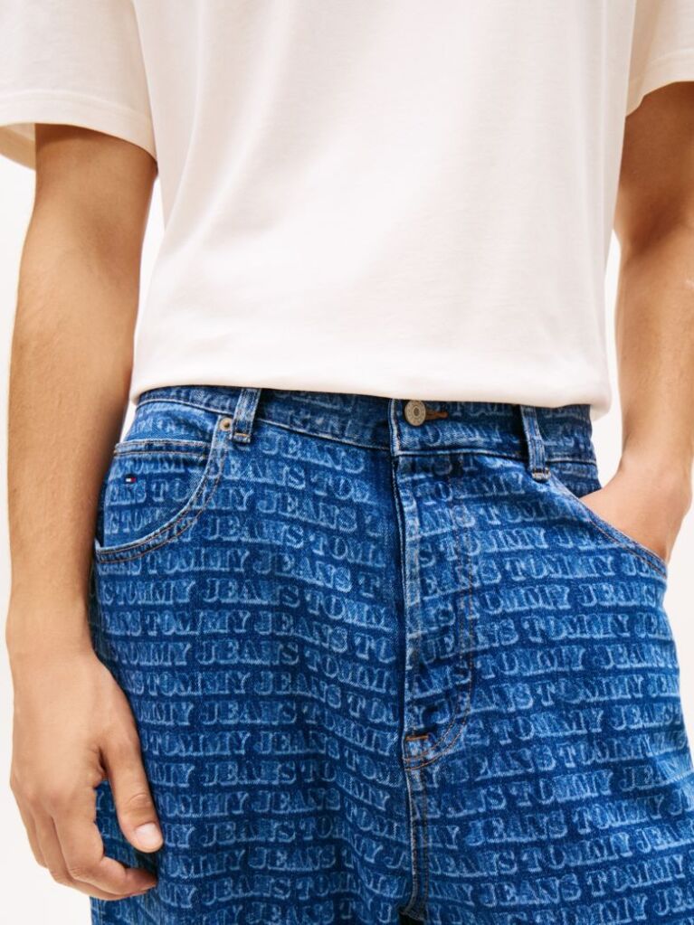 Denim Theo Spell-Out Logo Loose Jeans  Men