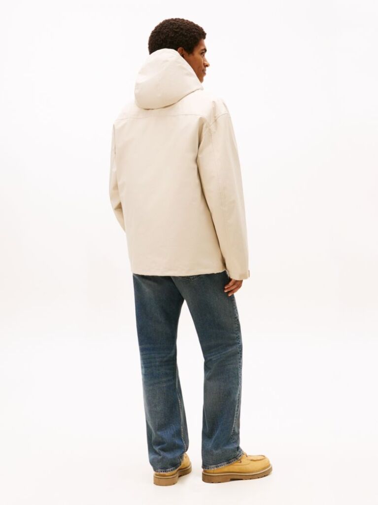 Beige 3-in-1 Padded Chicago Windbreaker  Men