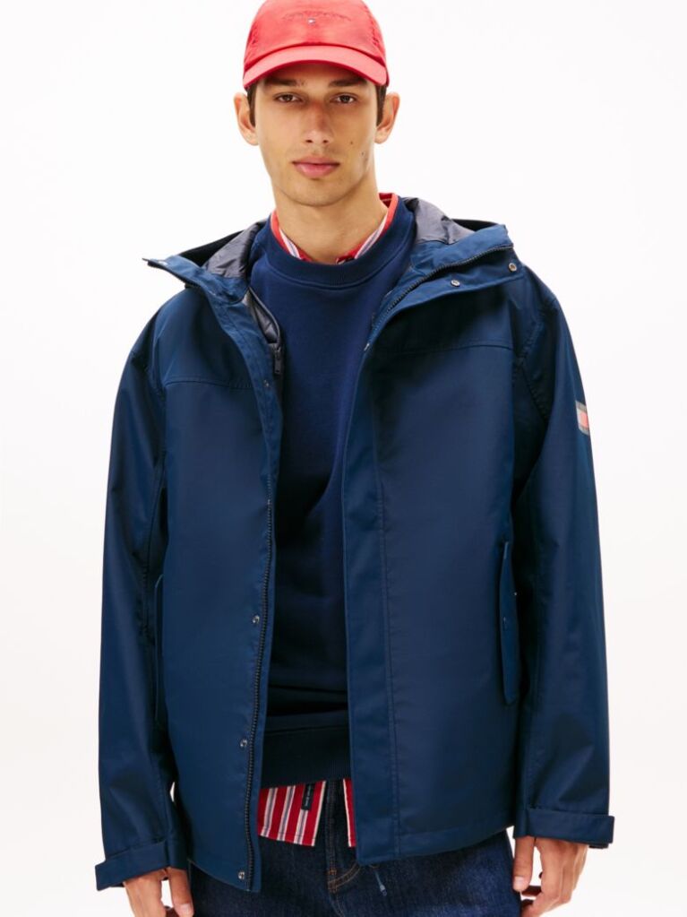 Blue 3-in-1 Padded Chicago Windbreaker  Men