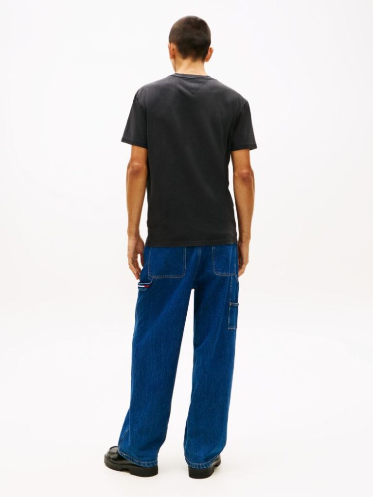 Black Regular Tonal Flag Short-Sleeve T-Shirt  Men