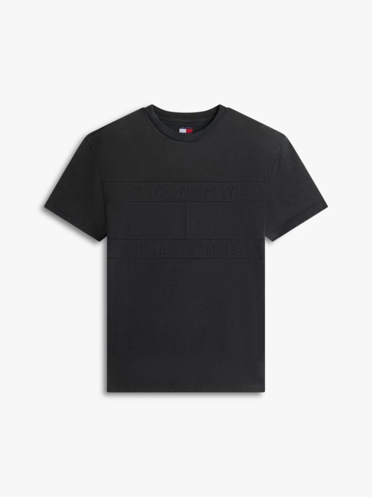 Black Regular Tonal Flag Short-Sleeve T-Shirt  Men